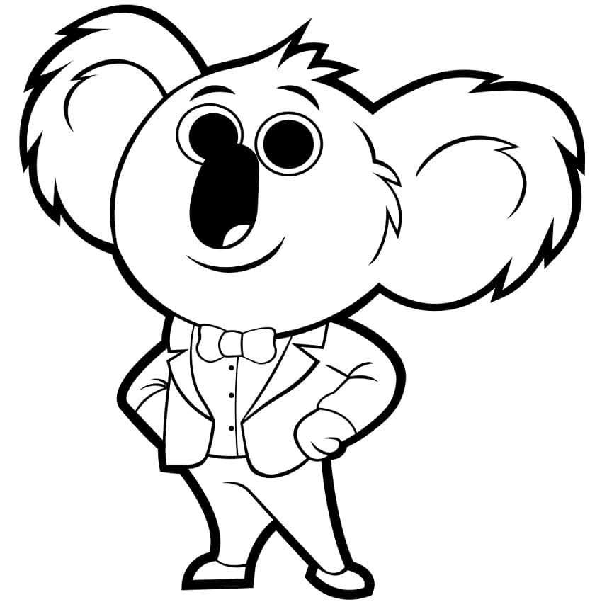 Sing 2 Buster Moon Coloring Page