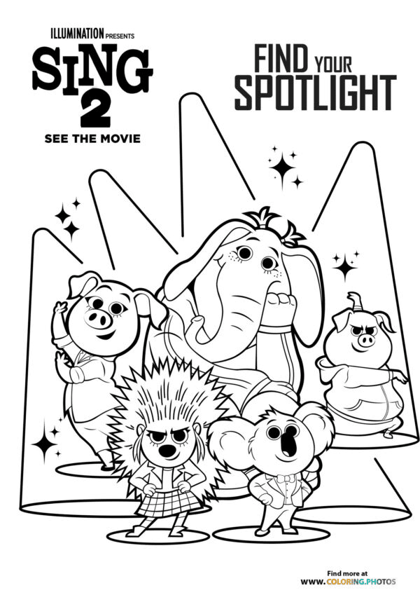 Sing 2 Coloring Pages