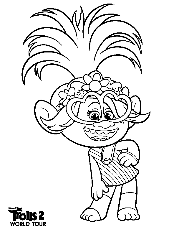 Singer Poppy Coloring Page