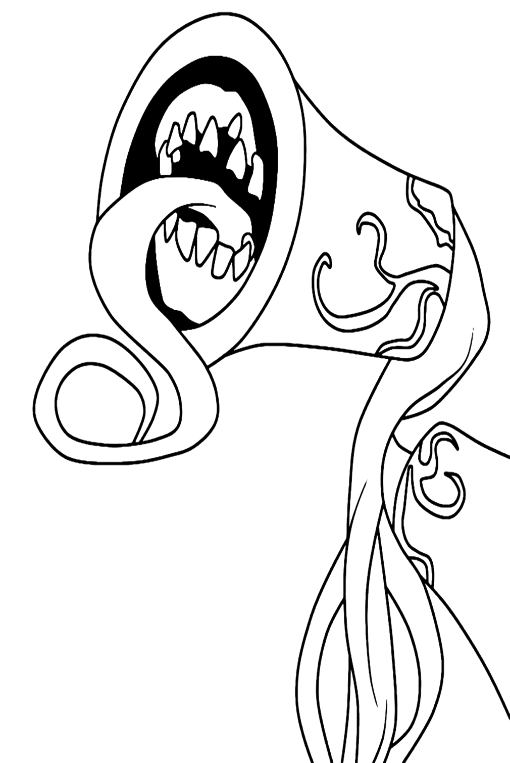 Siren Head Looks Scary Coloring Page