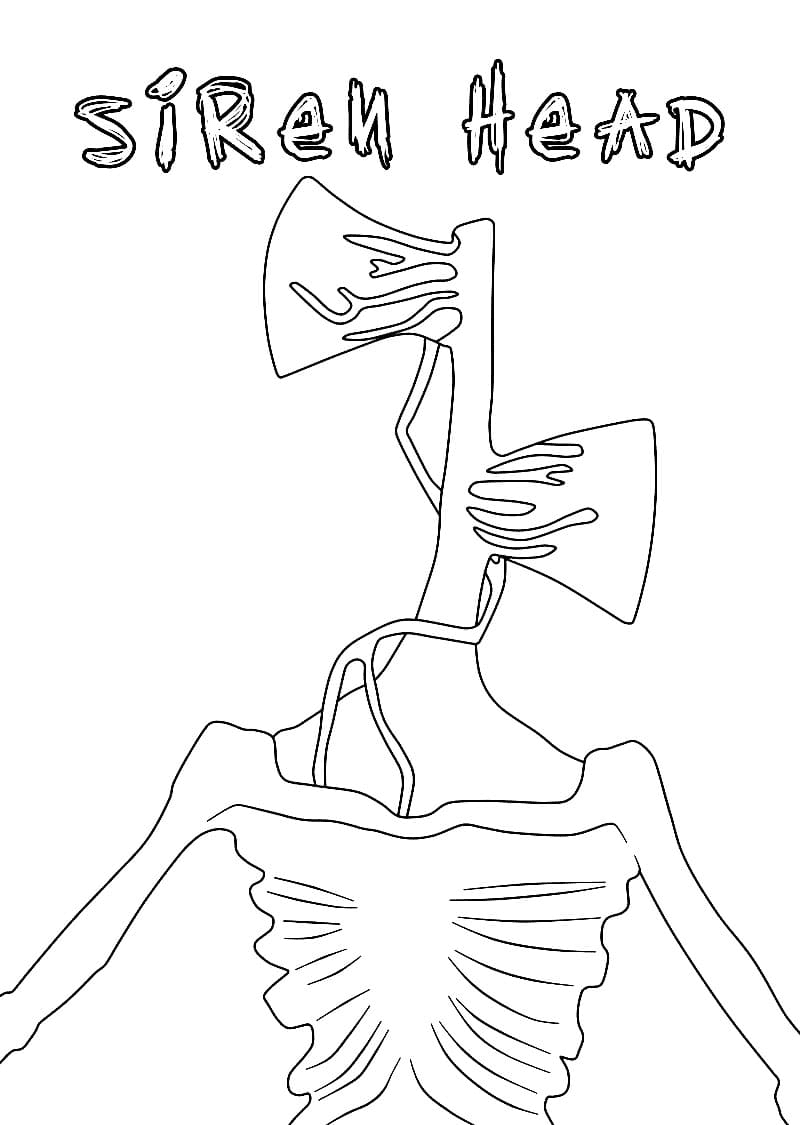 Siren Head Monster Coloring Pages