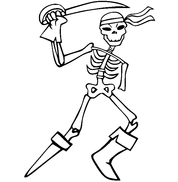 Squelette tenant un couteau de Skeleton
