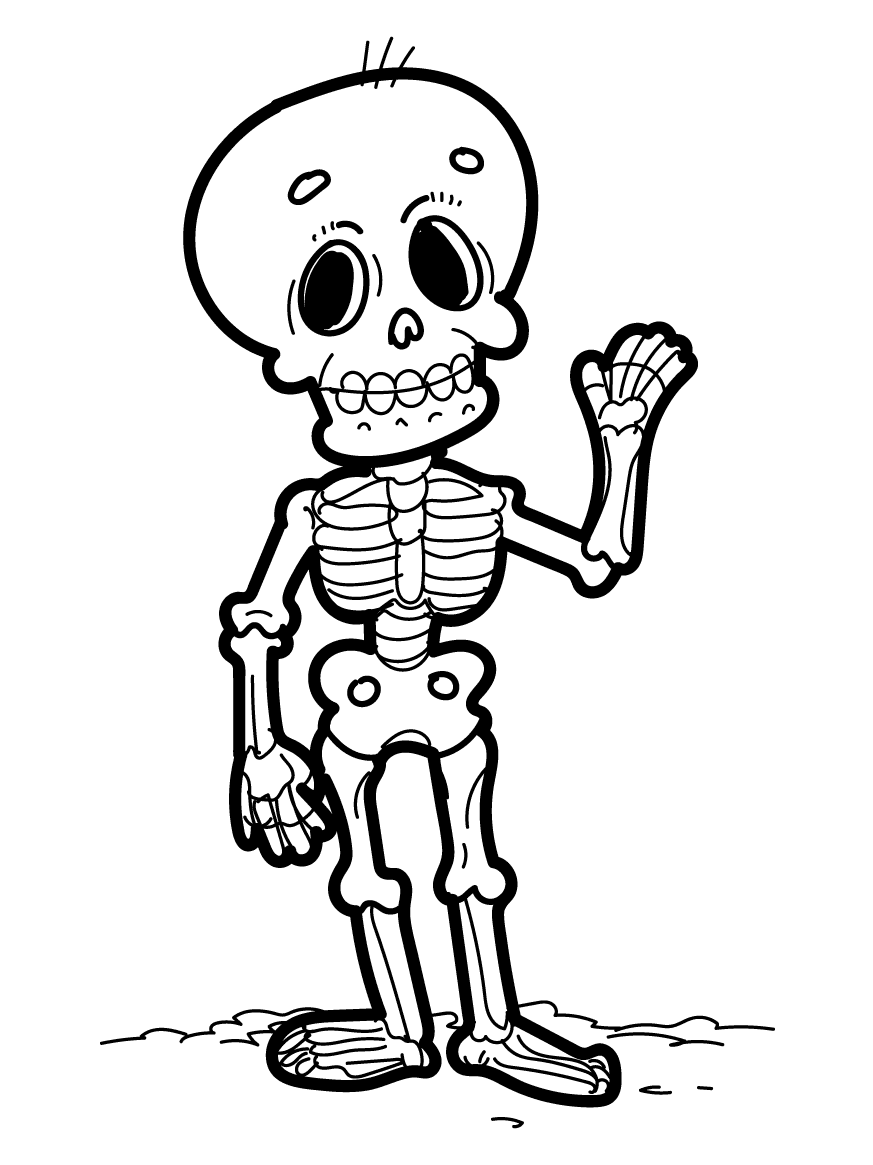 Los esqueletos saludan desde el esqueleto
