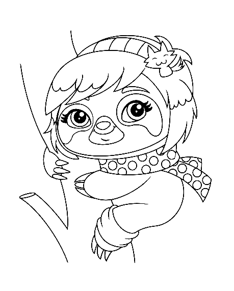 Sloth Animals Coloring Page