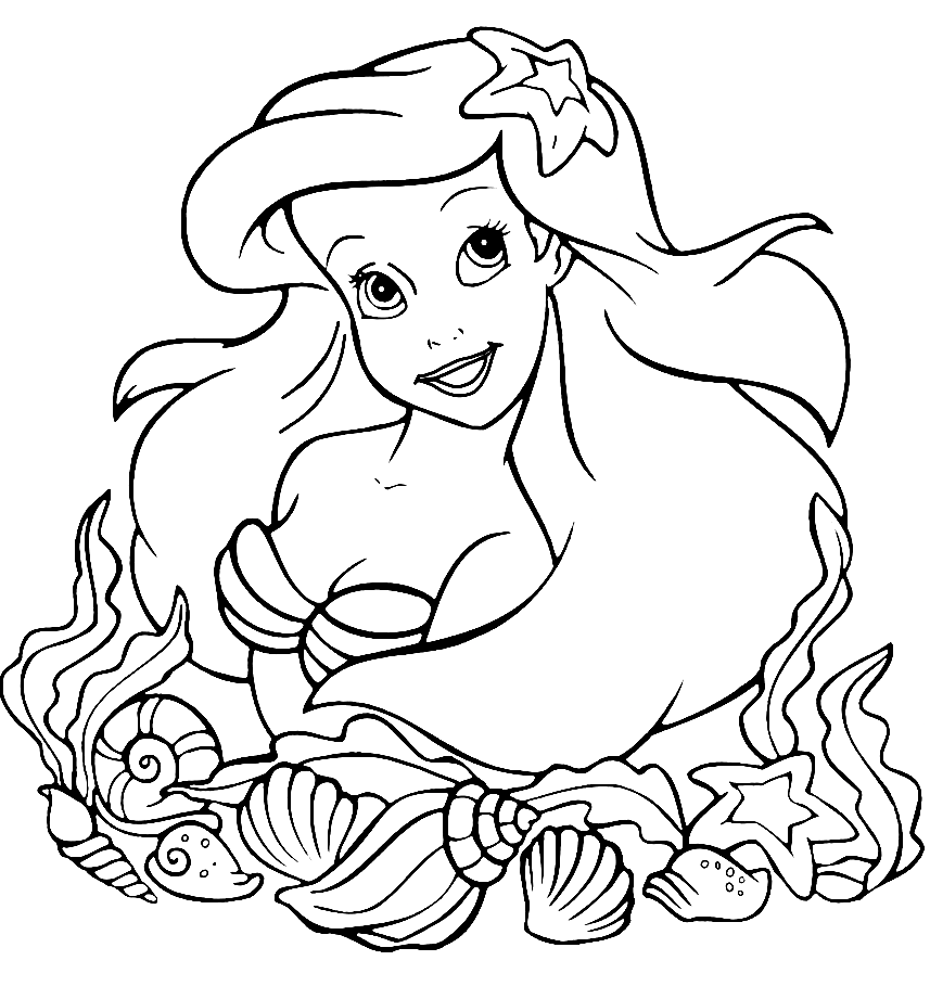 Ariel sonriente de Sirena