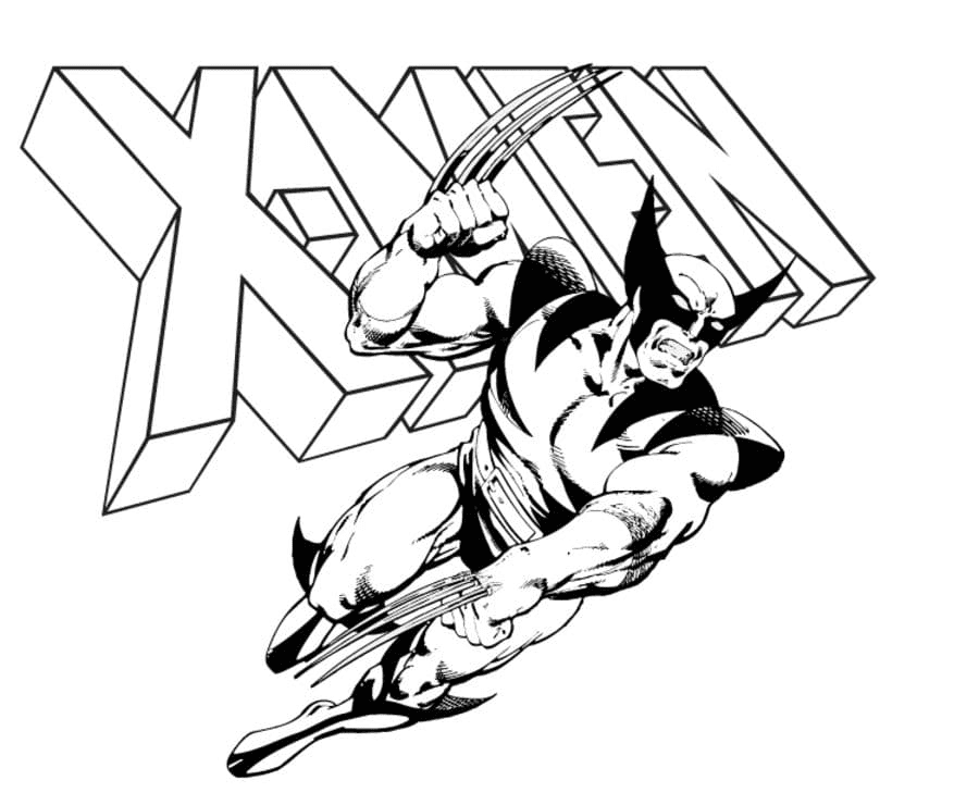 Superhero from X-Men Coloring Page