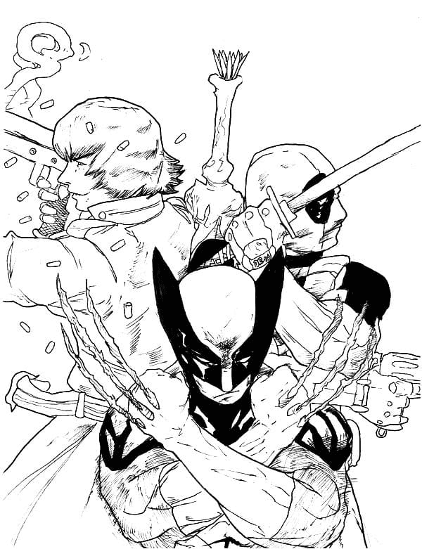 Superheroes Defend the World Coloring Page