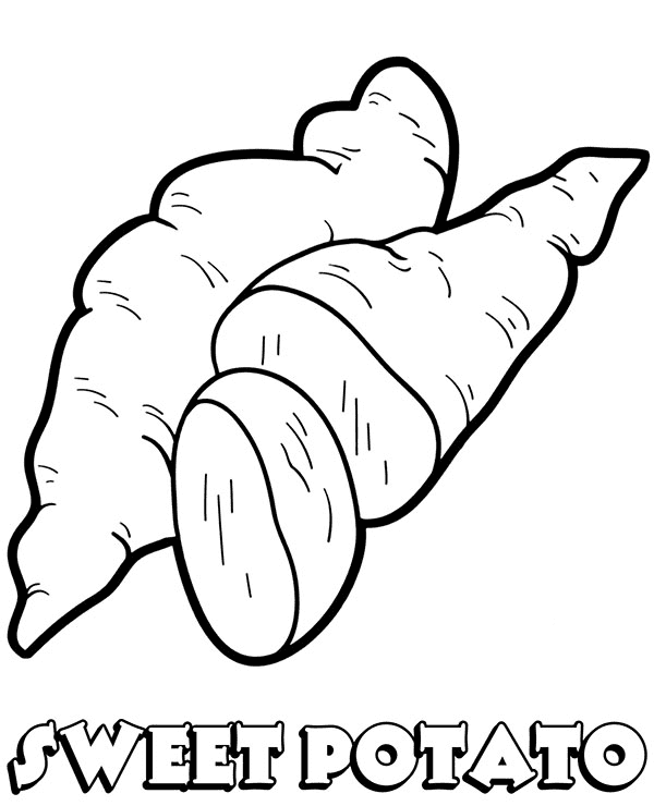 Sweet Potato Coloring Pages