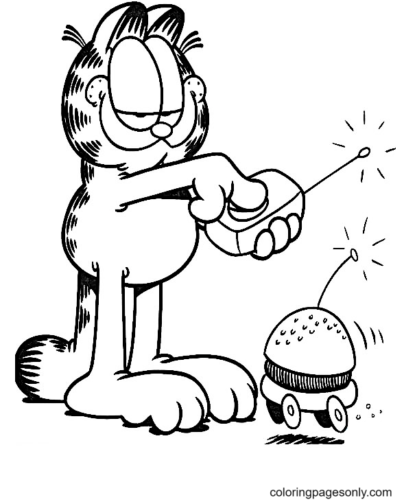The Burger Remote Coloring Page
