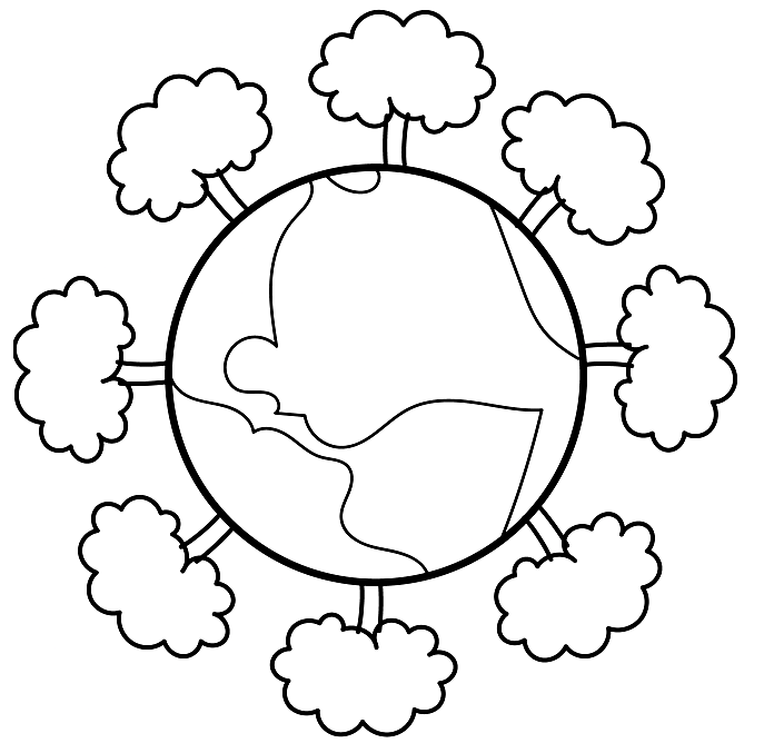 Earth Coloring Pages: Teaching children color to love our nature ...