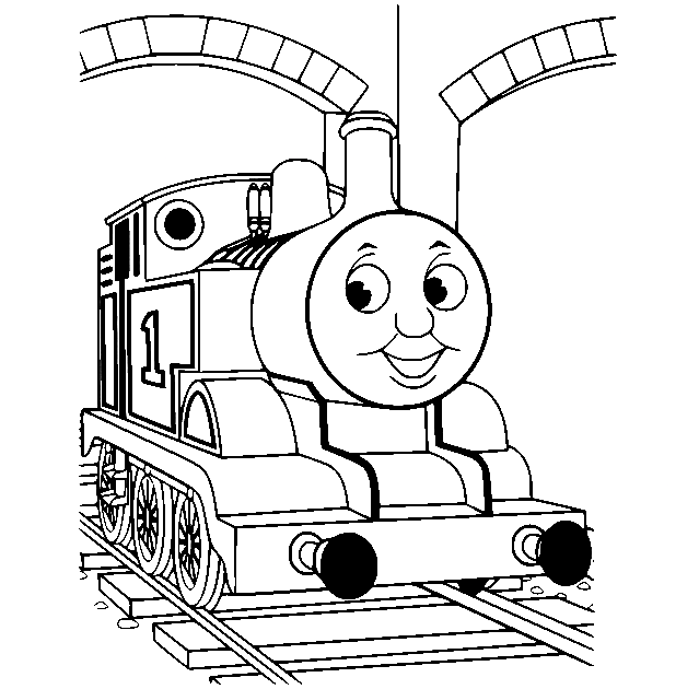 Thomas Arrived Platform Coloring Pages