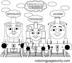 Thomas e i suoi amici da colorare