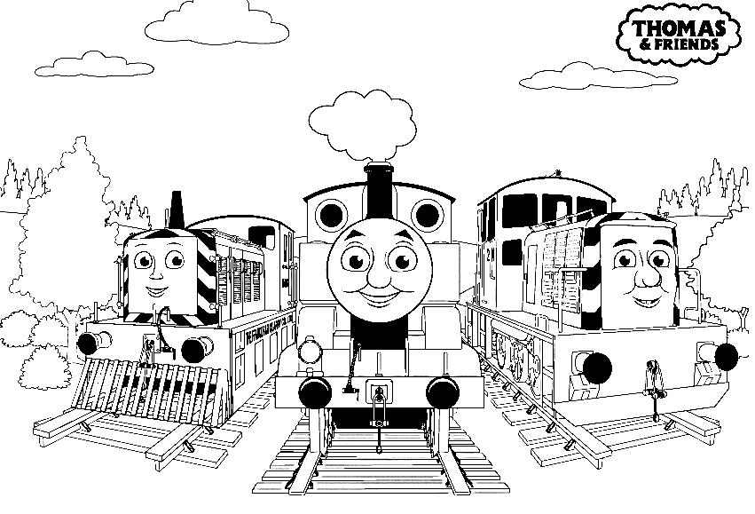 Coloriage Thomas et ses amis