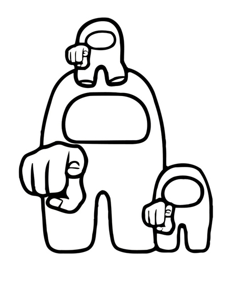 Three Among Us Coloring Pages