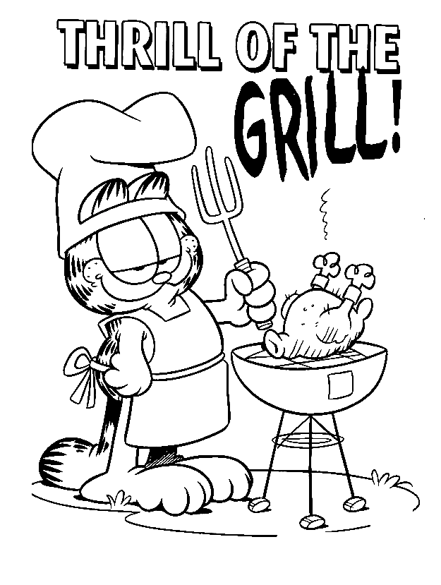 Thrill Of The Grill Coloring Page