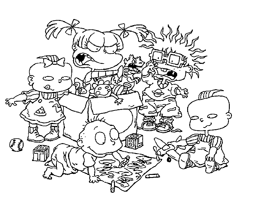 Tommy, Chuckie, Angelica, Phil en Lil van Rugrats