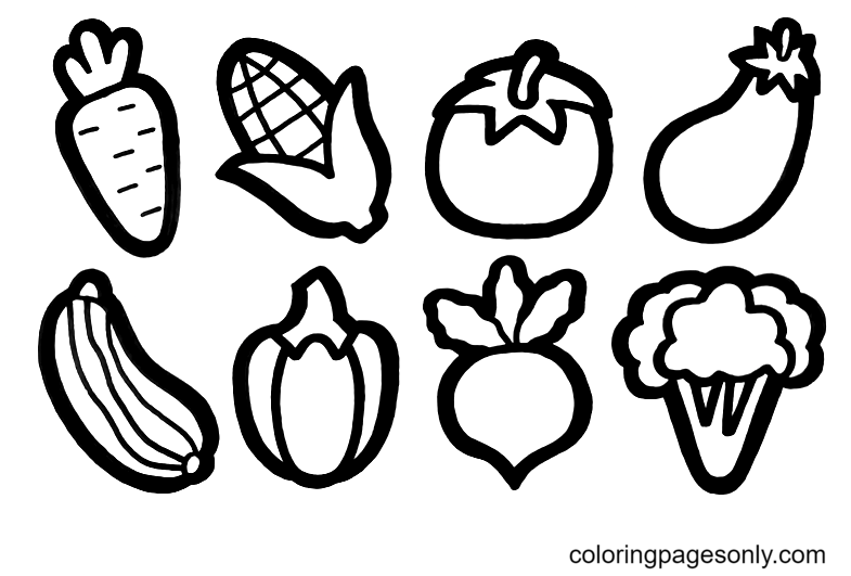 vegetable coloring pages coloring pages for kids and adults
