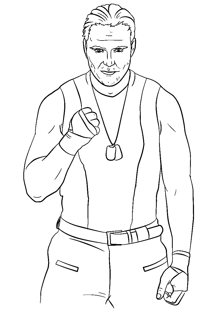 WWE Dean Ambrose Coloring Page