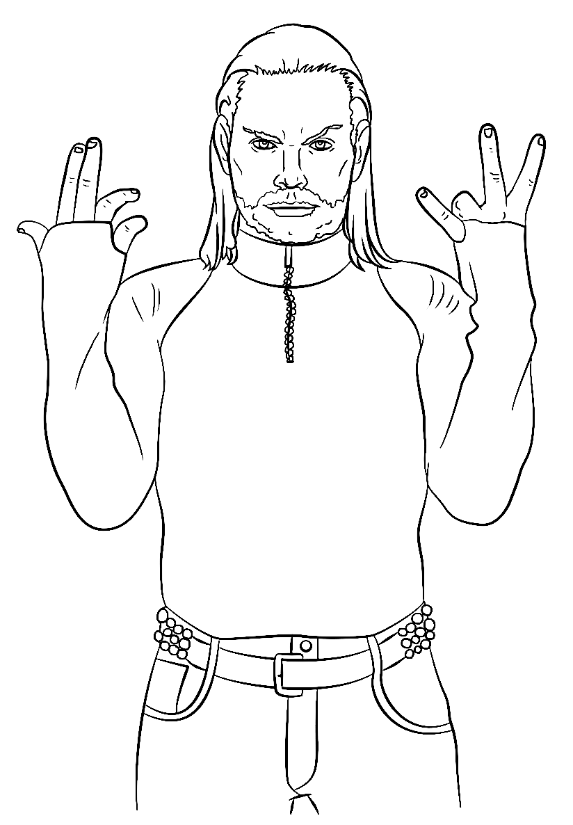 Coloriages WWE Jeff Hardy