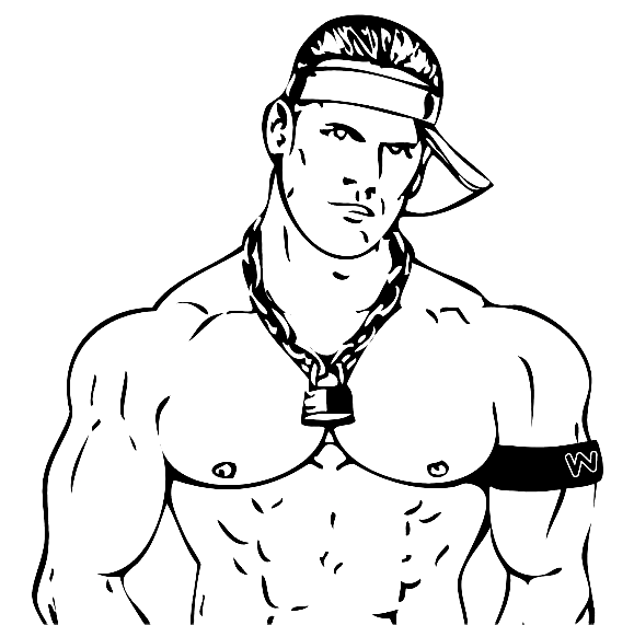 WWE John Cena Coloring Pages