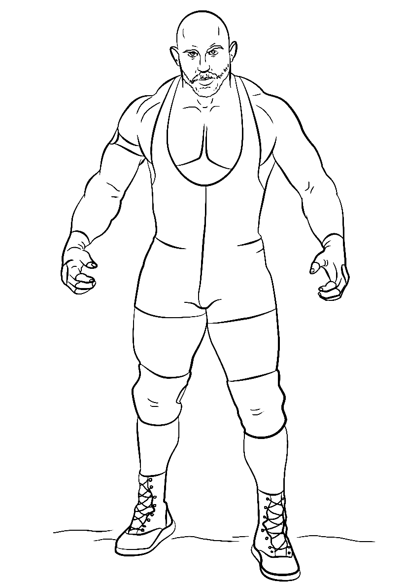 WWE Ryback Coloring Pages