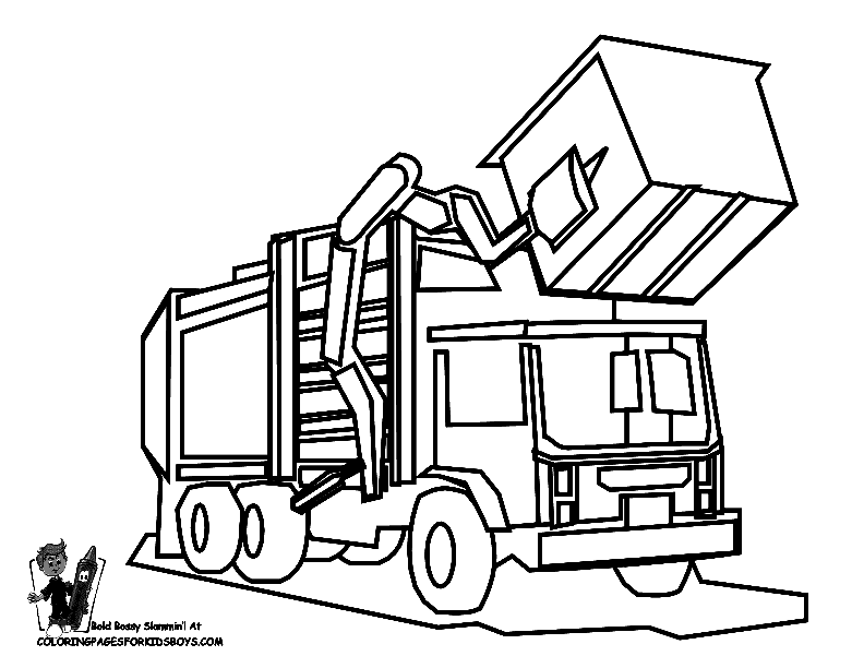垃圾车的废物车