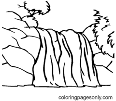 Waterfalls Coloring Pages