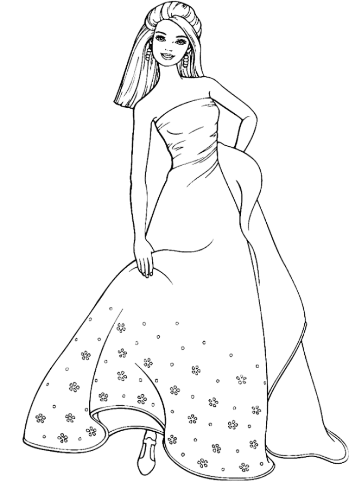 Wedding Dress Printable Coloring Pages
