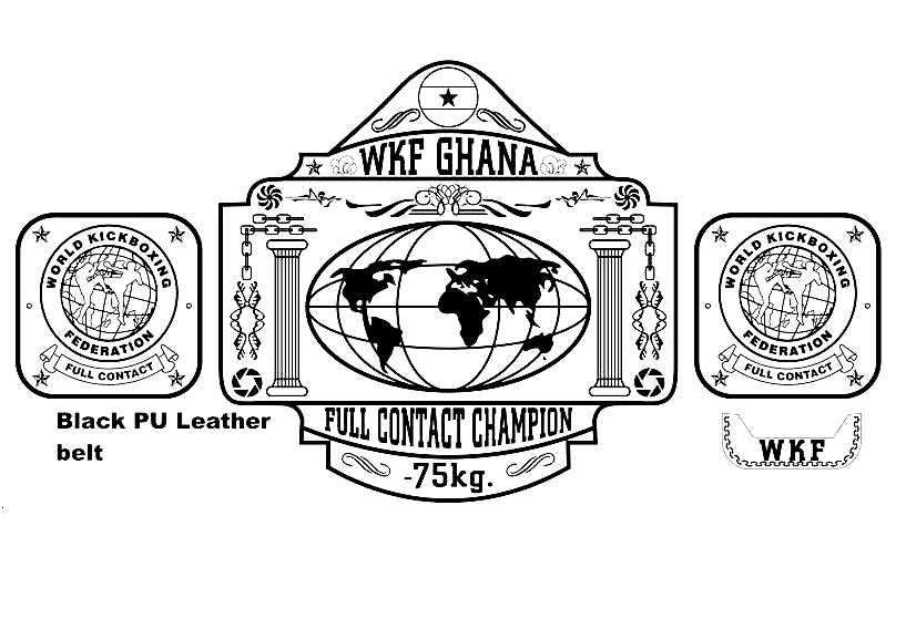 Pagina da colorare della cintura del campionato WWE Wkg Ghana