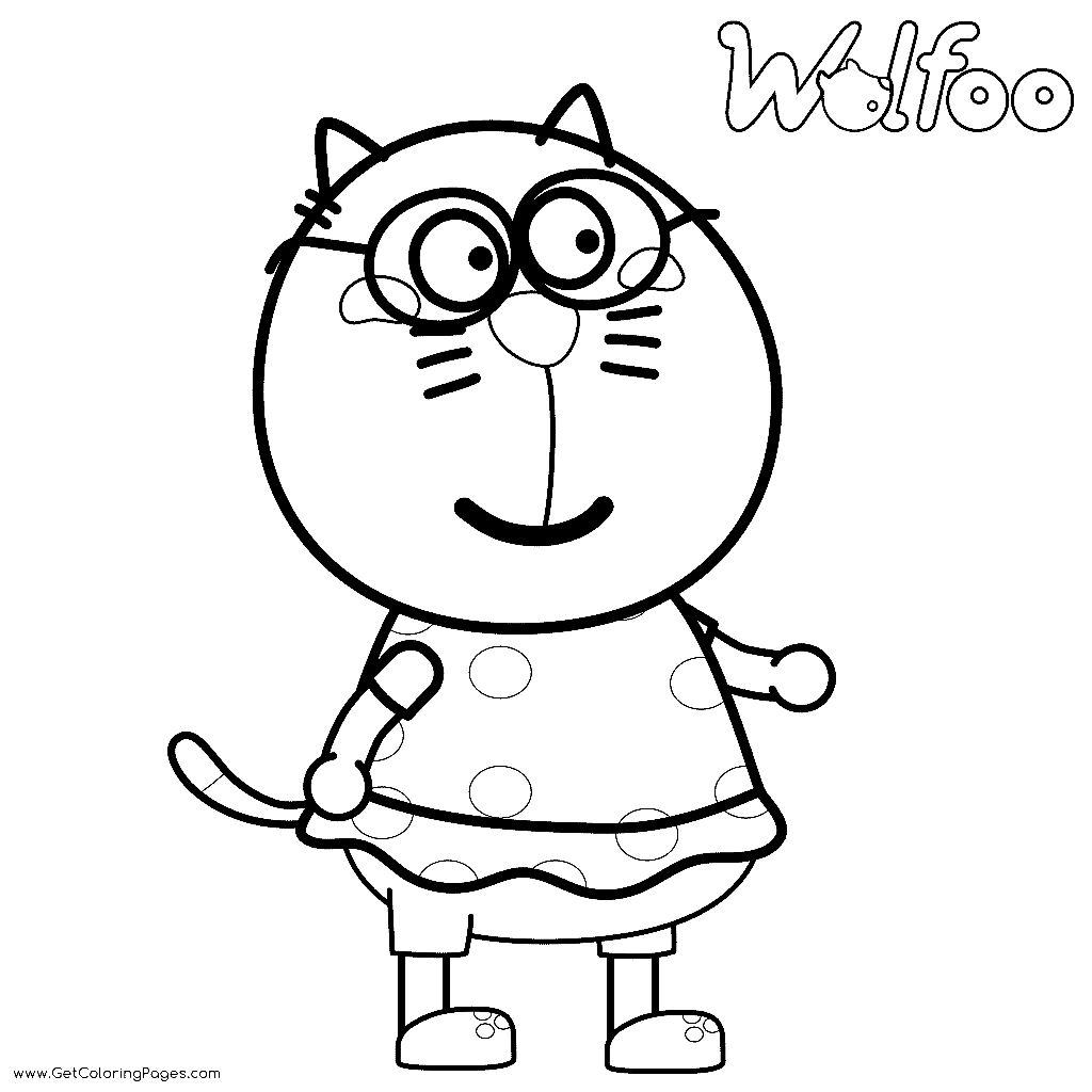 Wolfoo Kat Coloring Pages