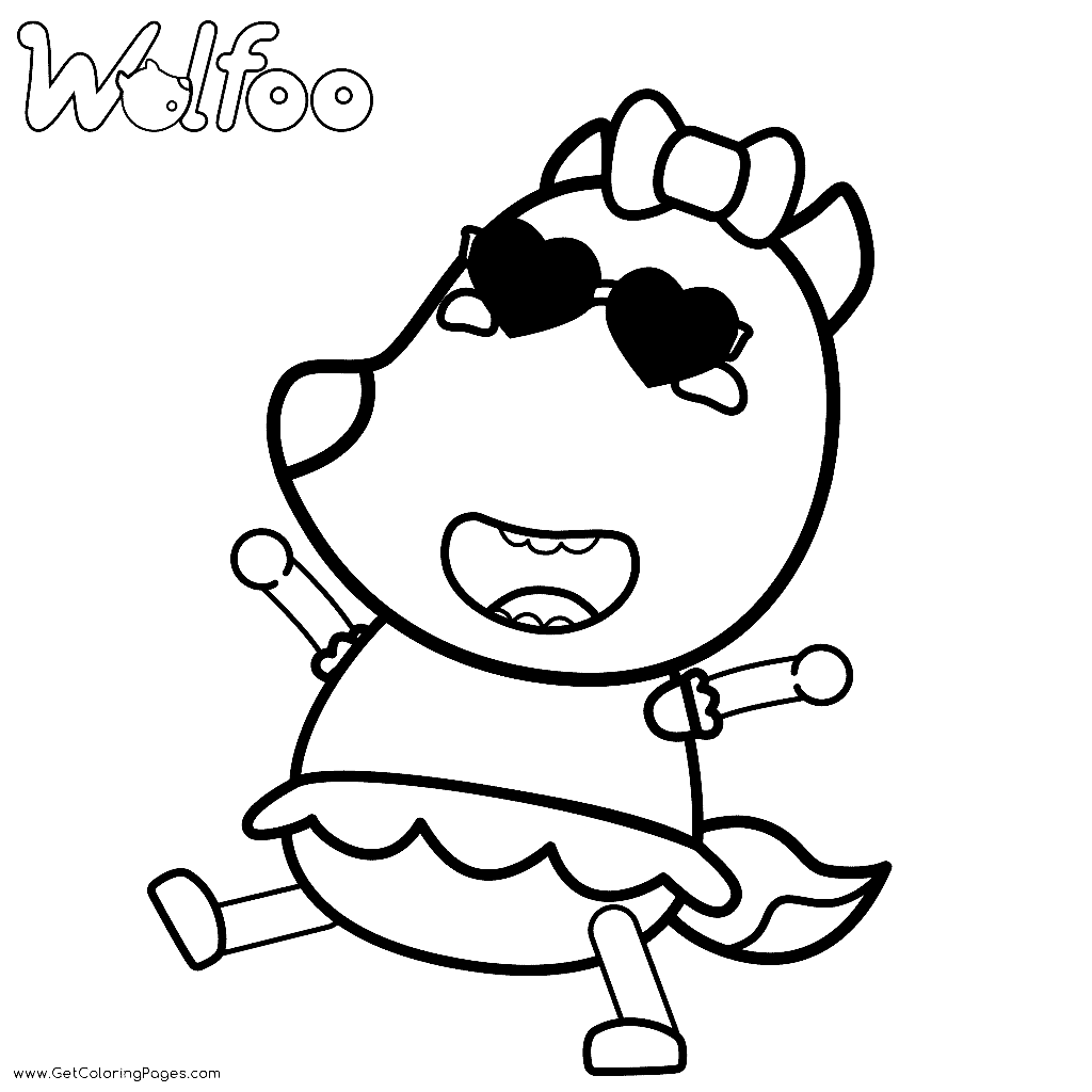 Wolfoo Lucy Coloring Pages