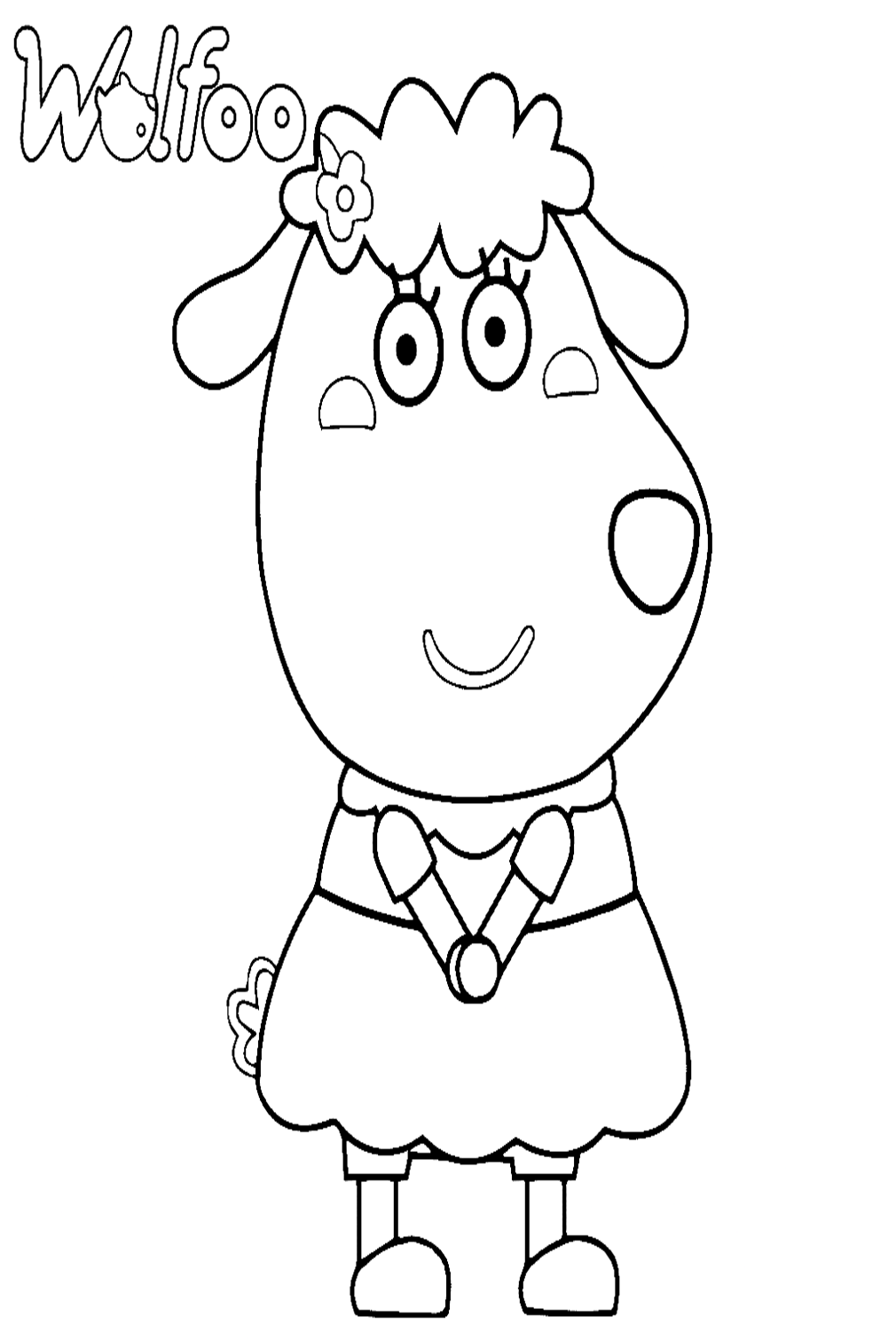 Wolfoo Sheep Coloring Pages
