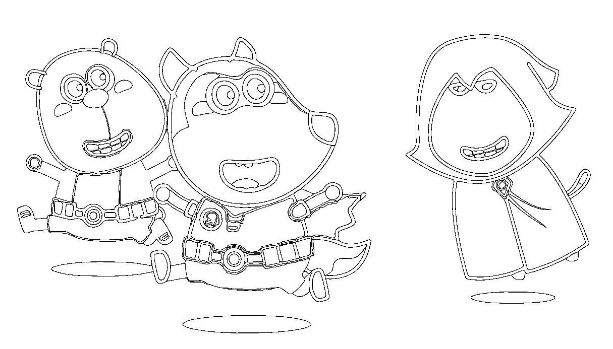 Wolfoo Teen Titans Coloring Page