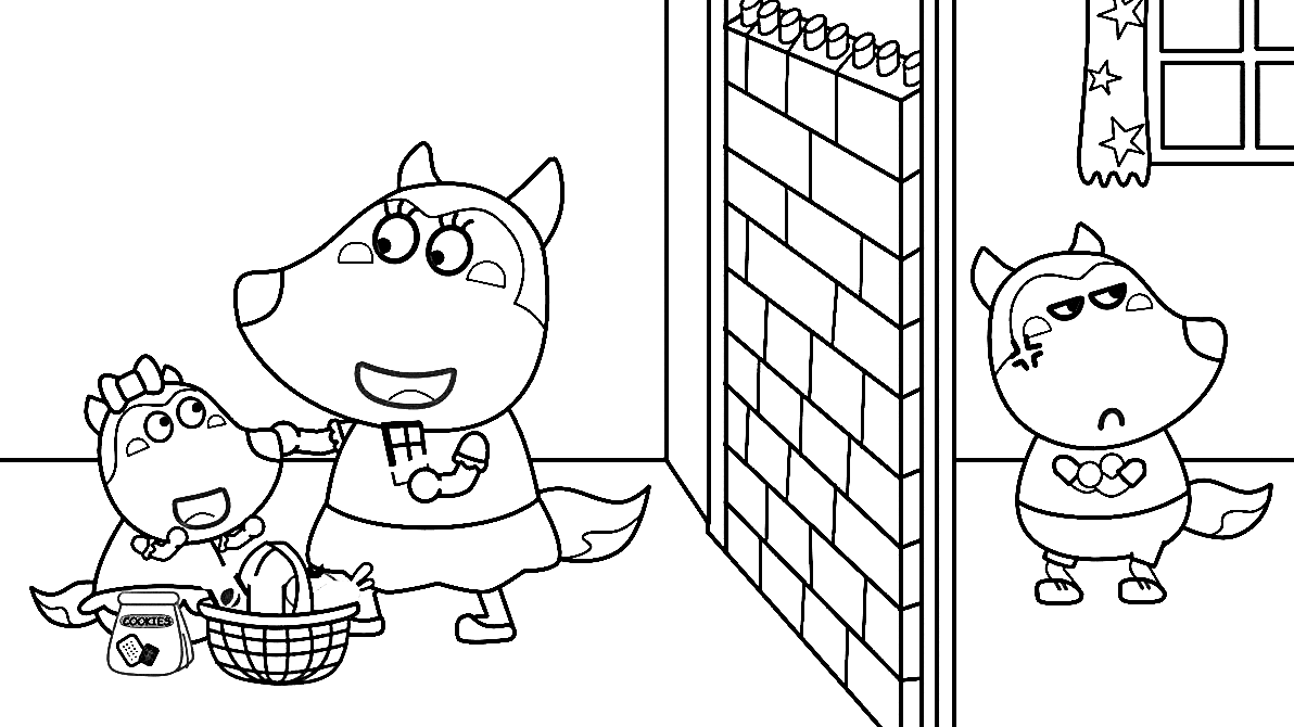 Desenhos para colorir de Wolfoo e Lucy - Desenhos para colorir gratuitos  para impressão