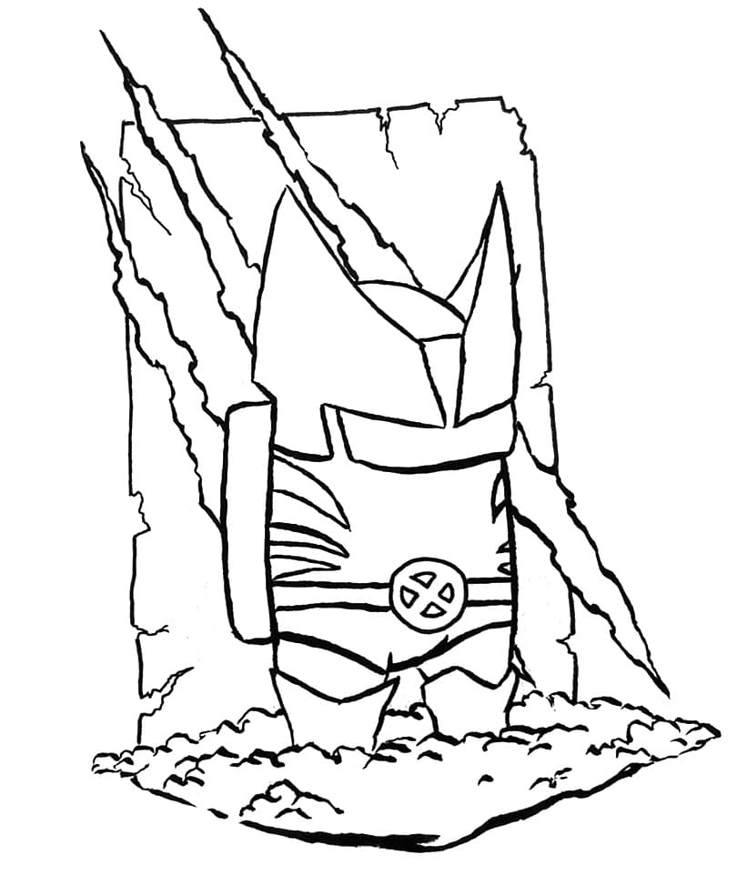Wolverine Among As Coloring Page