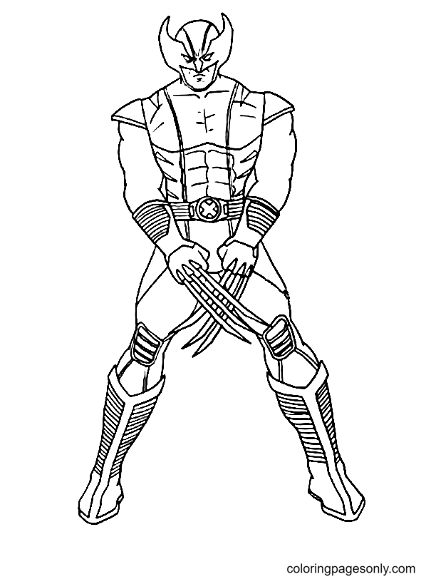 Desenho do Wolverine da Quinzena para Colorir