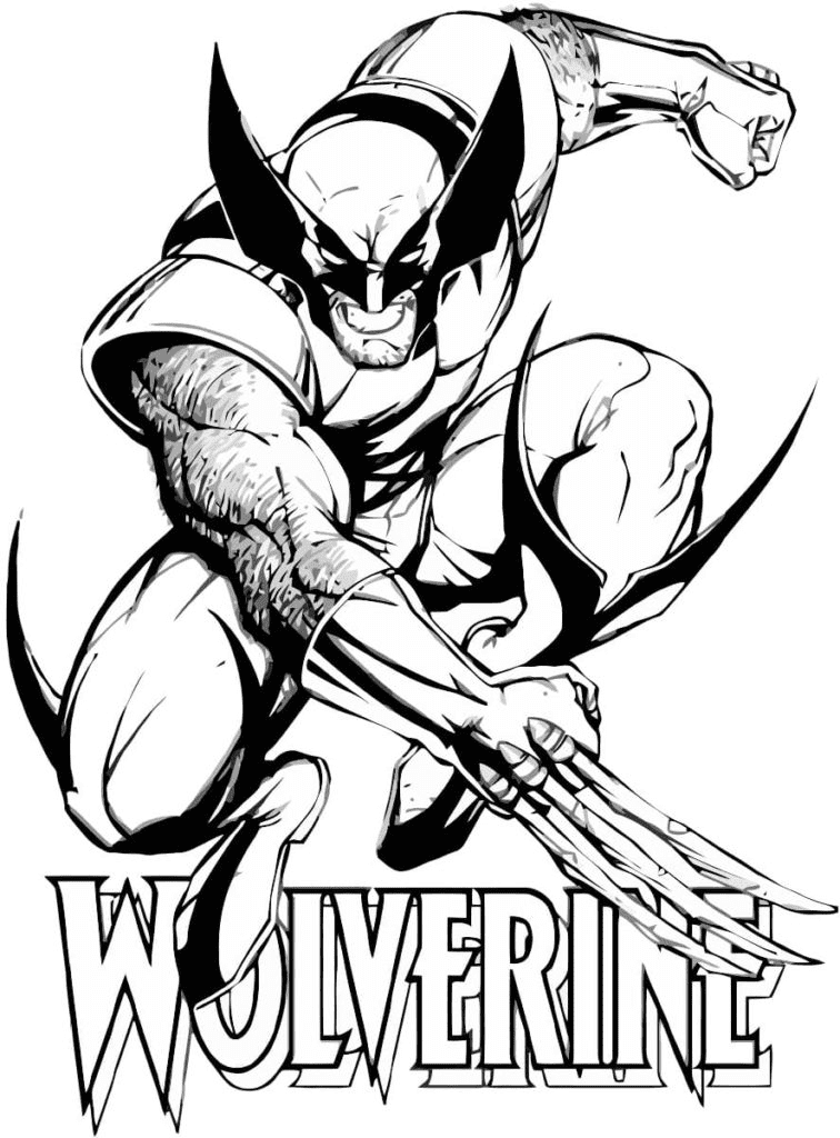 Desenho de Wolverine da Marvel para colorir