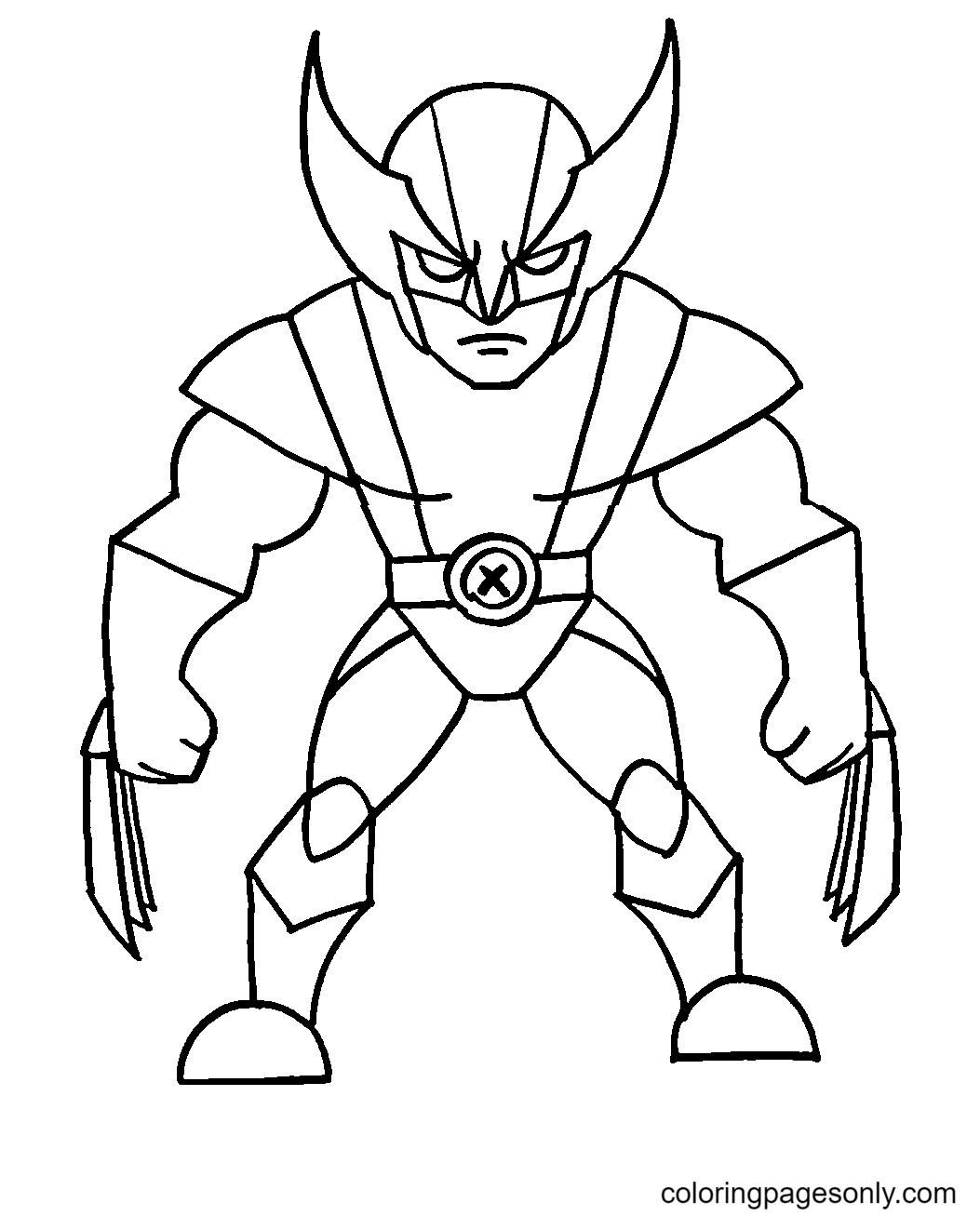 Desenho de Wolverine em Fortnite para colorir