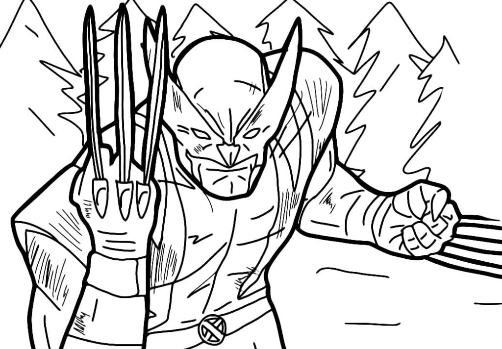 Wolverine en el bosque de Wolverine