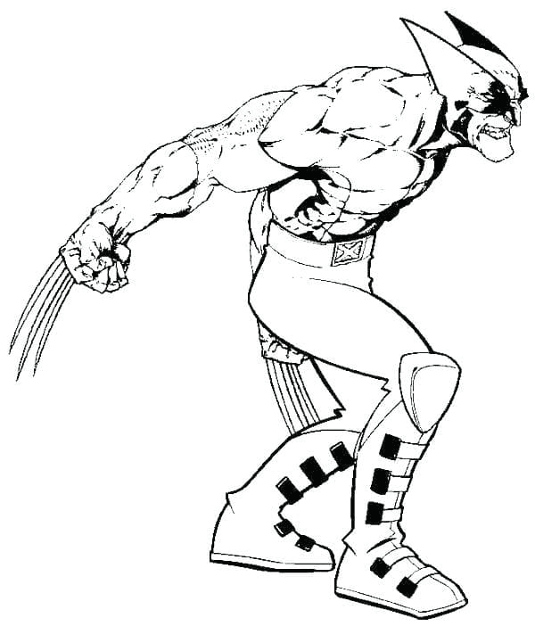 Wolverine is very unhappy Coloring Page