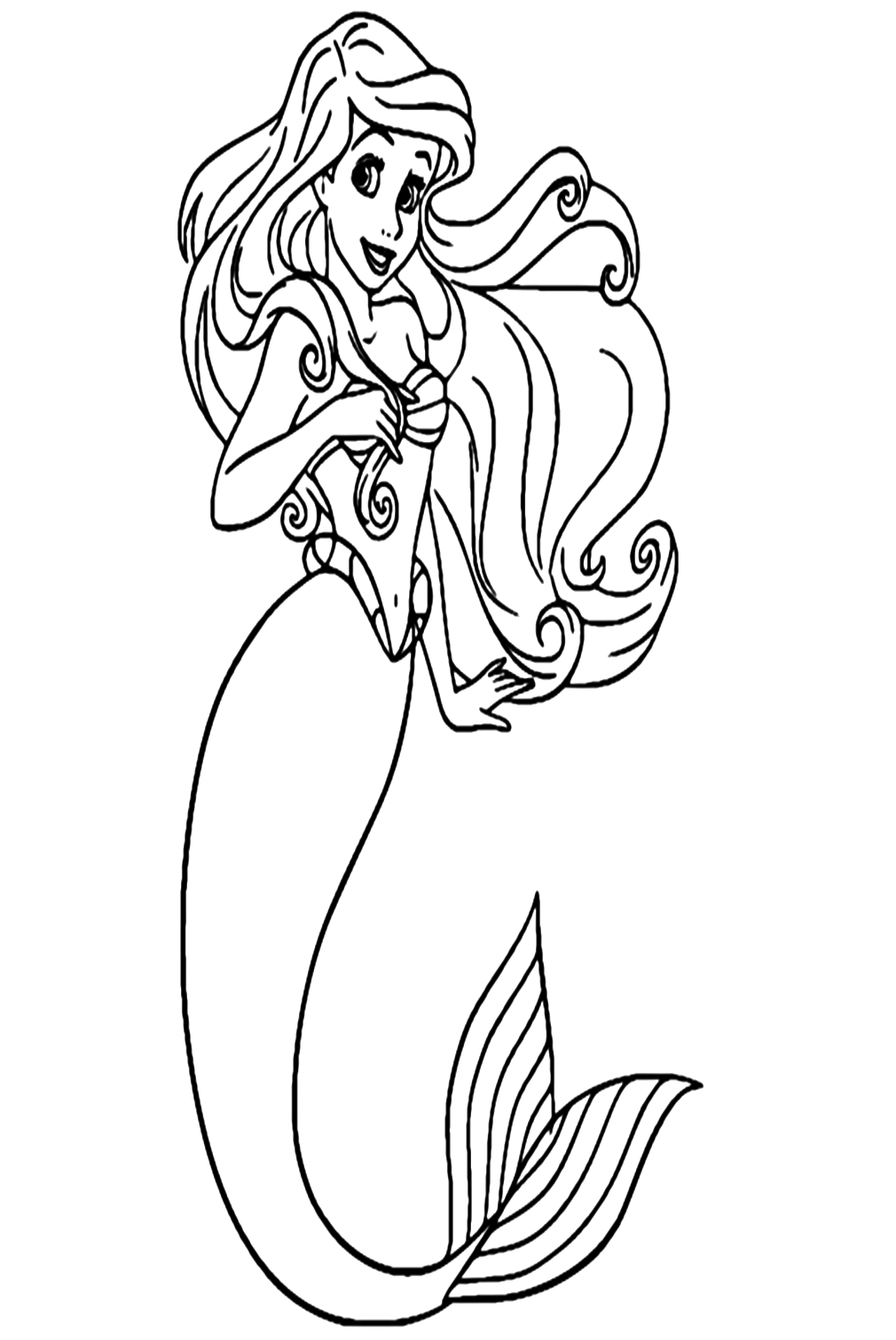 Wonderful Princess Ariel Coloring Pages