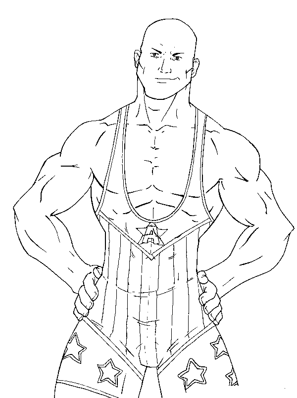 Wrestling Star WWE Coloring Page