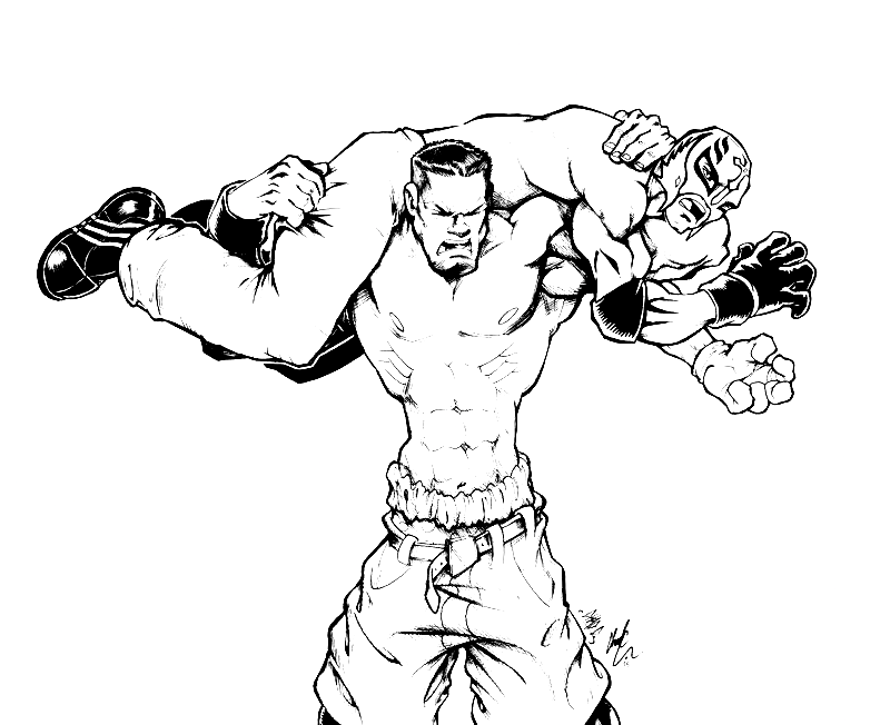 Wwe for kids Coloring Pages