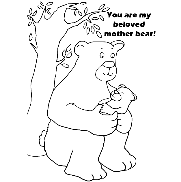 Du bist meine geliebte Bärenmutter vom Muttertag