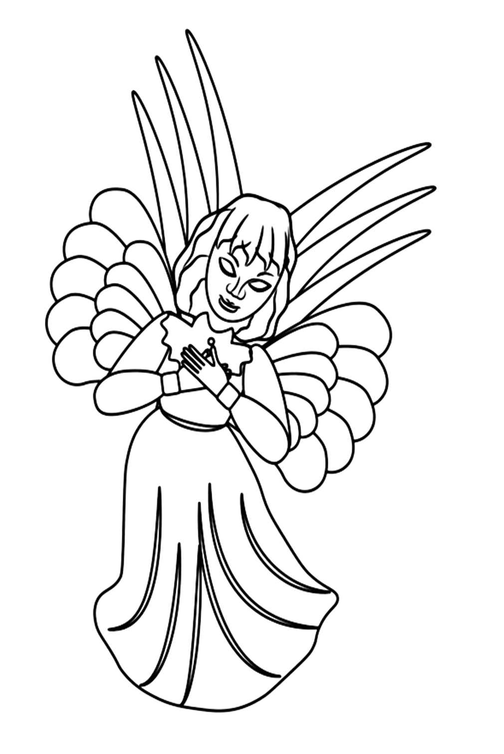 Angel Sleeping Coloring Pages