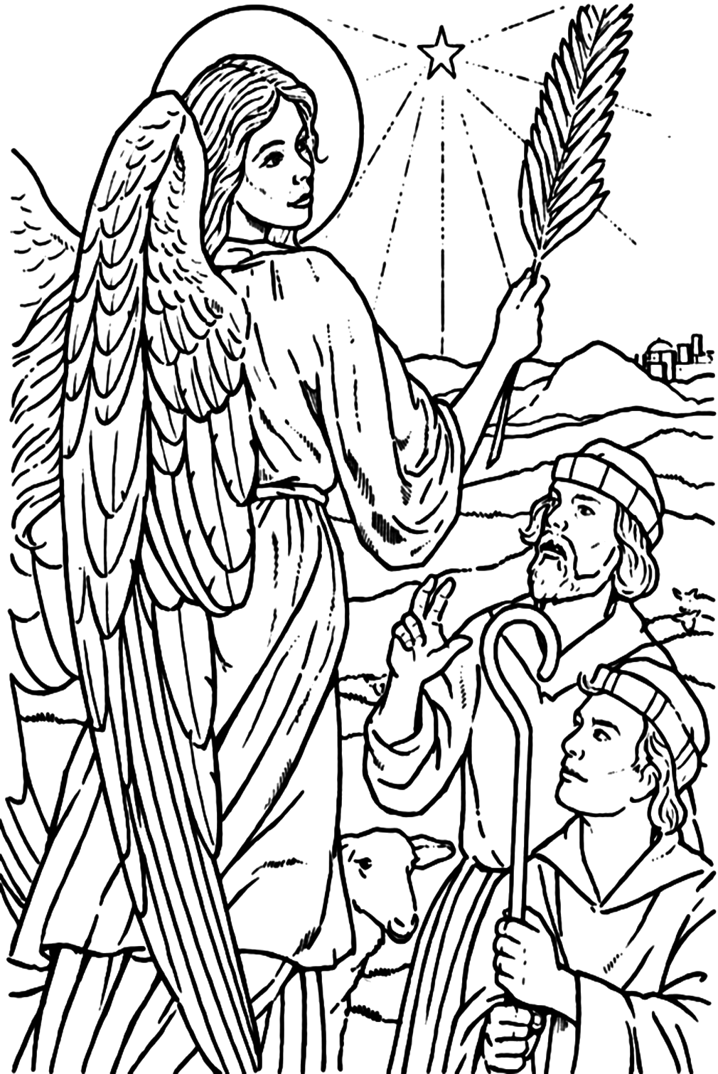 Ángel con hoja de ángel