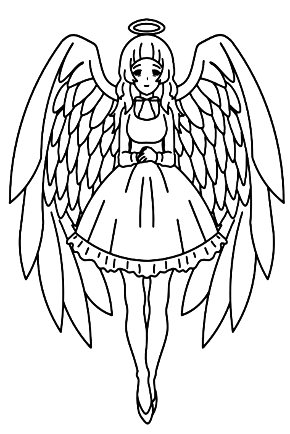 Anime Angel Coloring Pages
