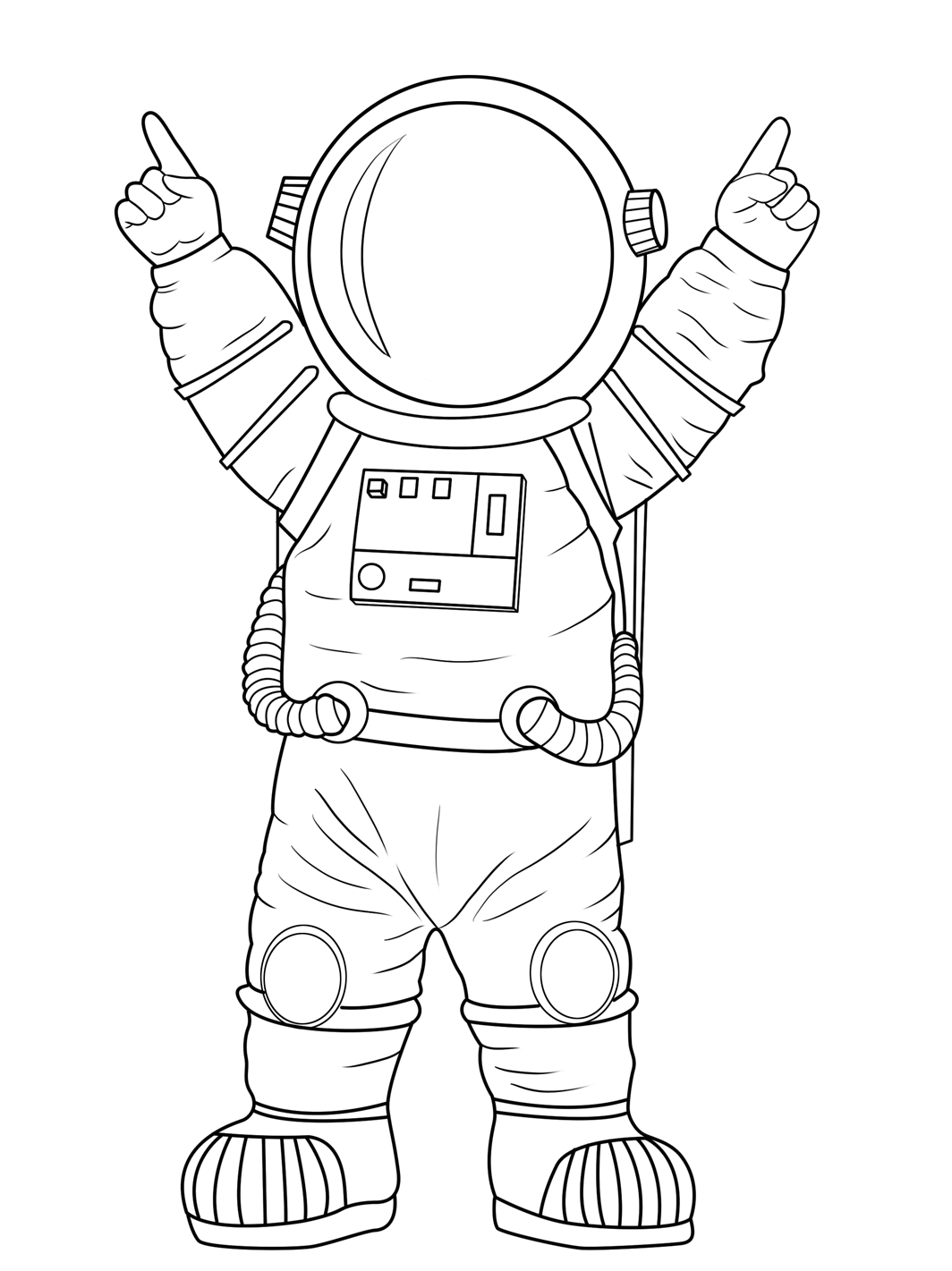 Astronaut Ja Malvorlagen