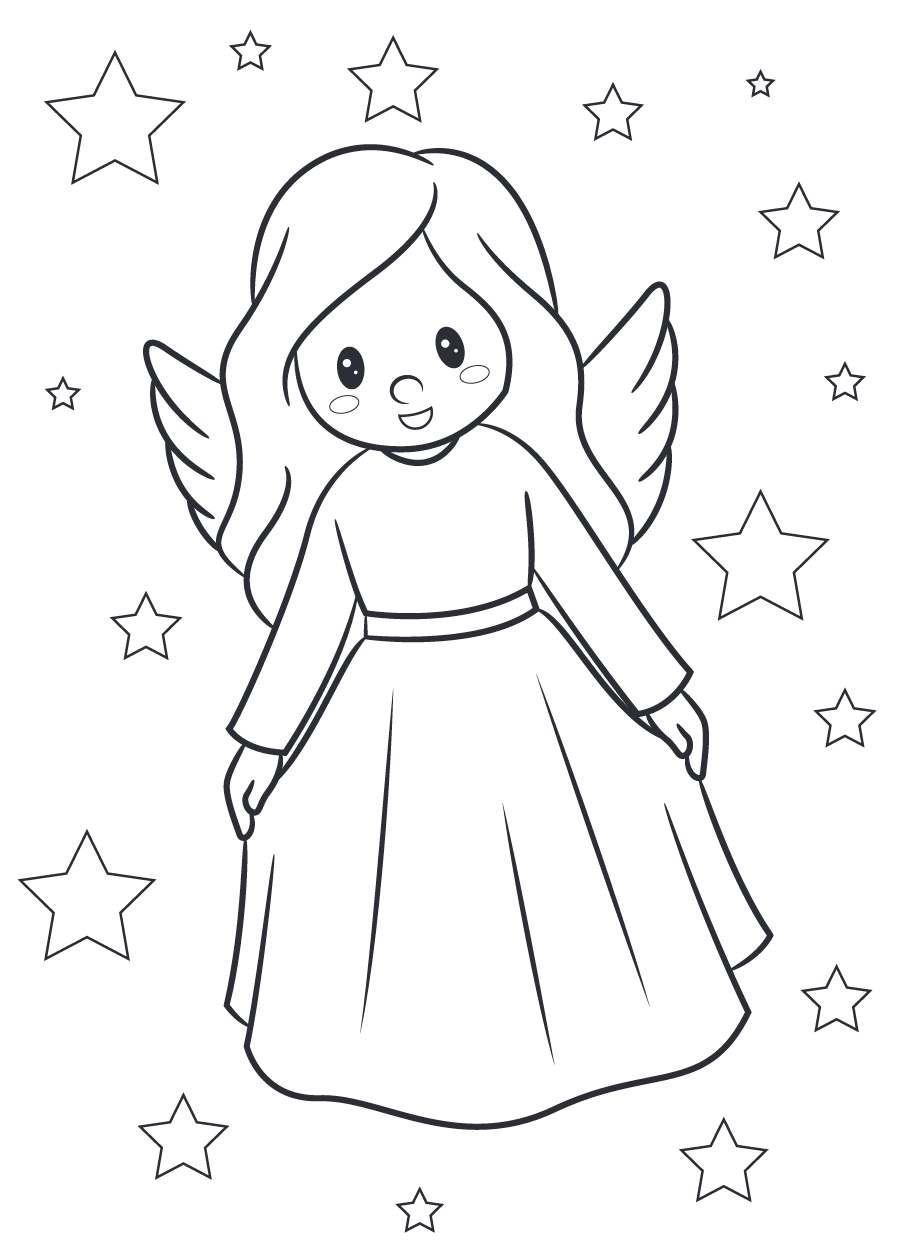 Baby Angel Coloring Pages