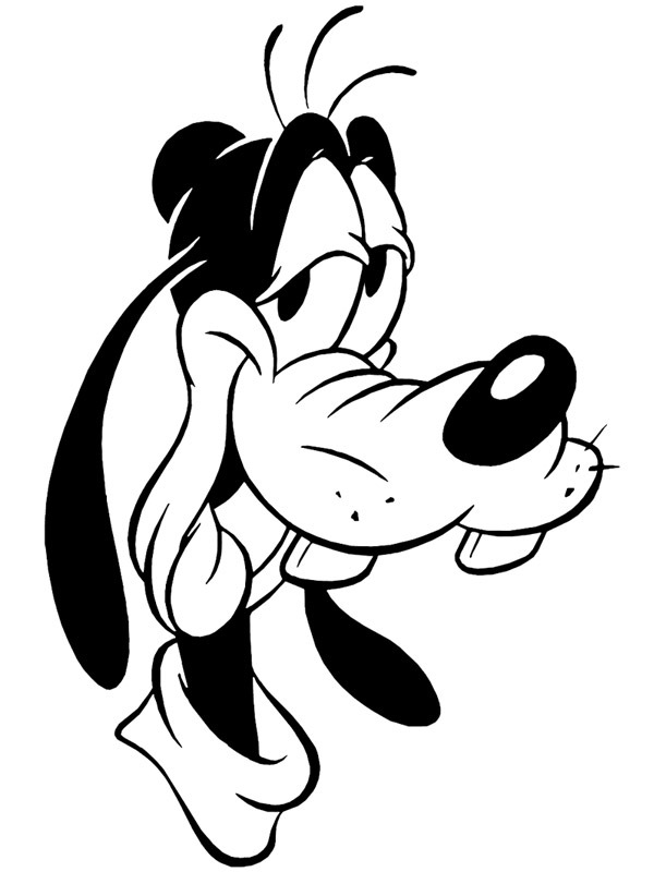 Disney Goofy Head Coloring Pages